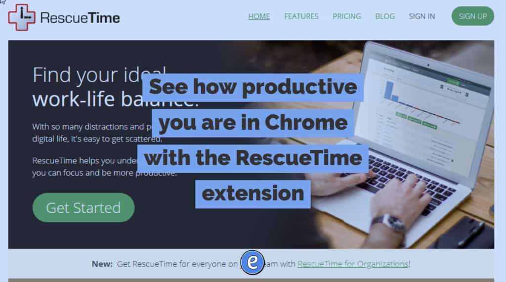 See how productive you are in Chrome with the RescueTime extension