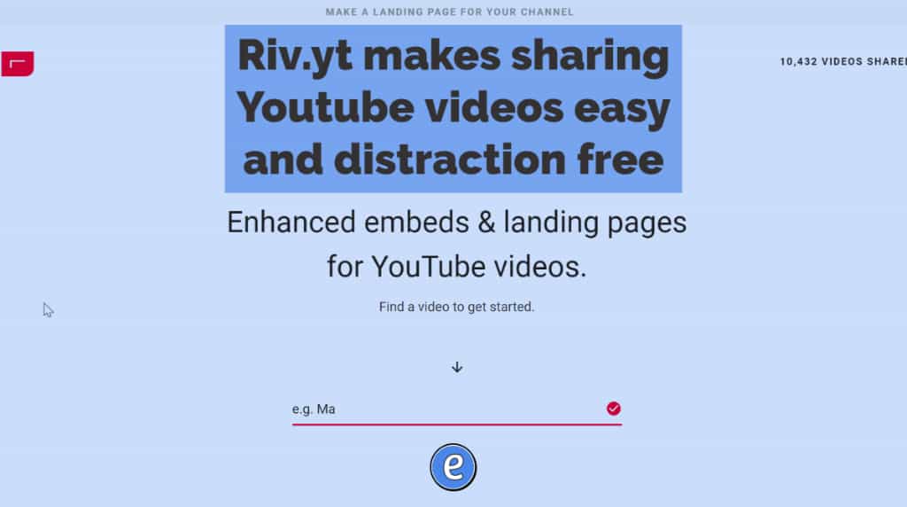 Riv.yt makes sharing Youtube videos easy and distraction free