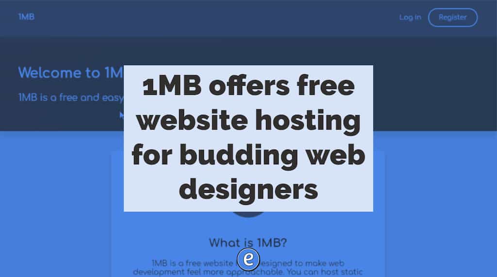 1MB offers free website hosting for budding web designers