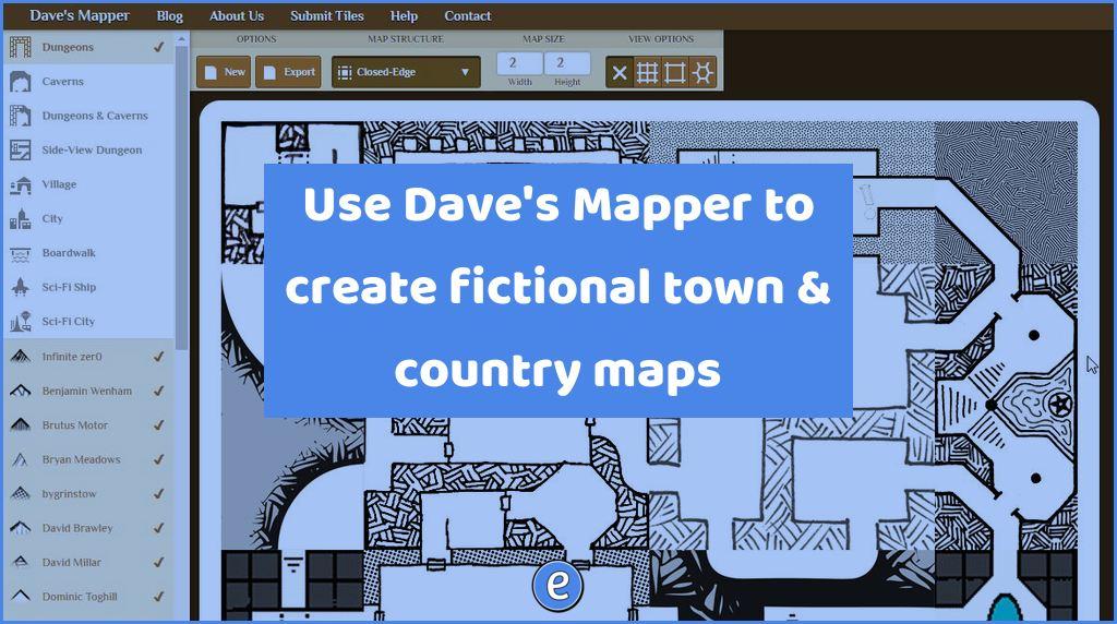 Use Dave’s Mapper to create fictional town & country maps