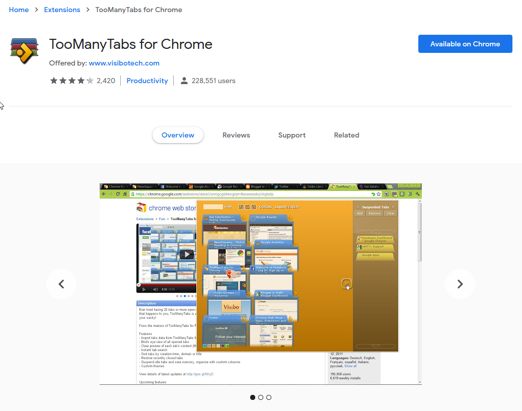 Another tab manager for Chrome – Too Many Tabs – #Eduk8me