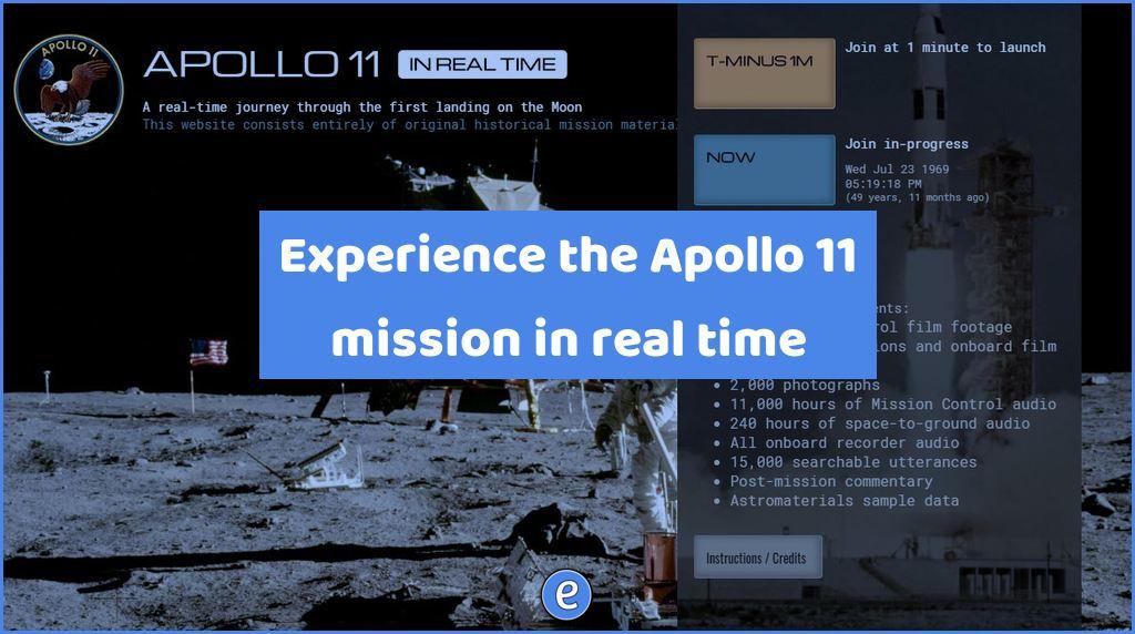 Experience the Apollo 11 mission in real time