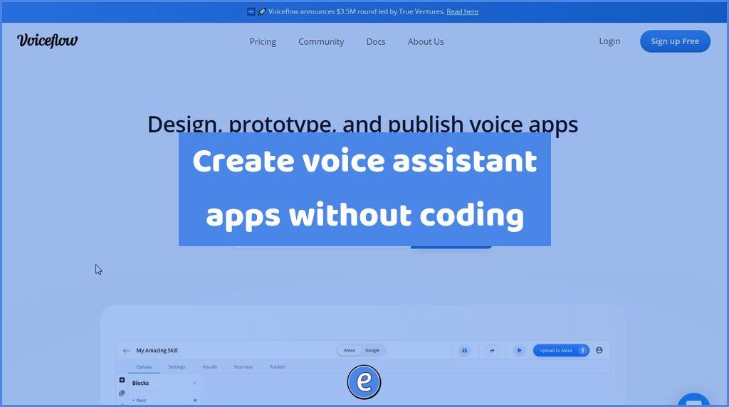 Create voice assistant apps without coding