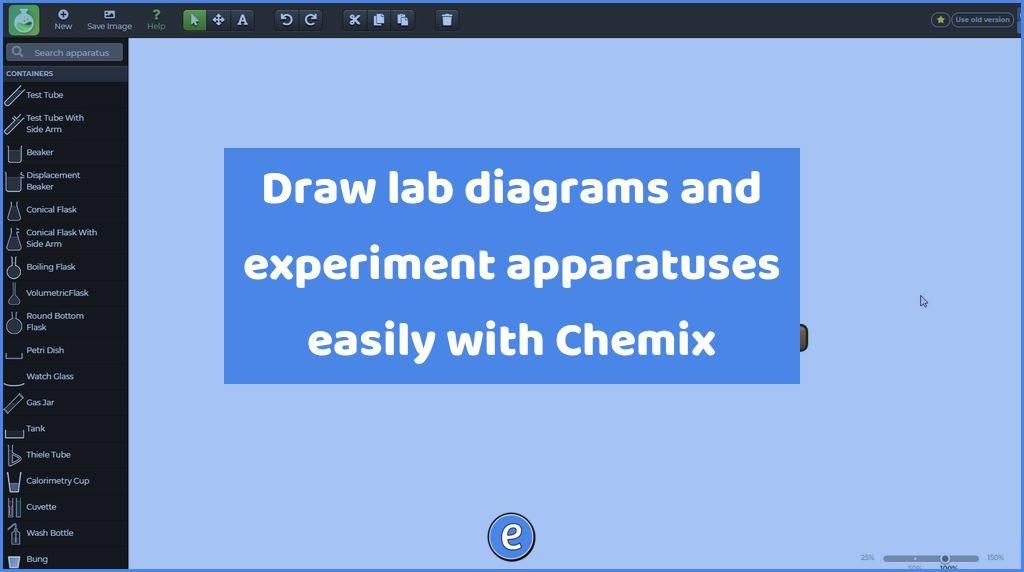 Draw lab diagrams and experiment apparatuses easily with Chemix Eduk8me