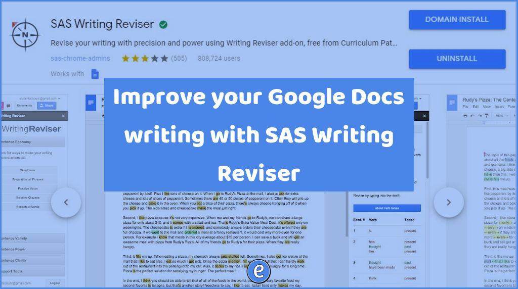 Improve your Google Docs writing with SAS Writing Reviser