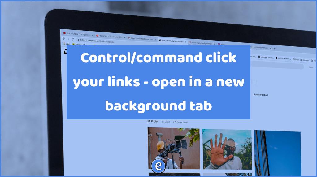 Control/command click your links – open in a new background tab