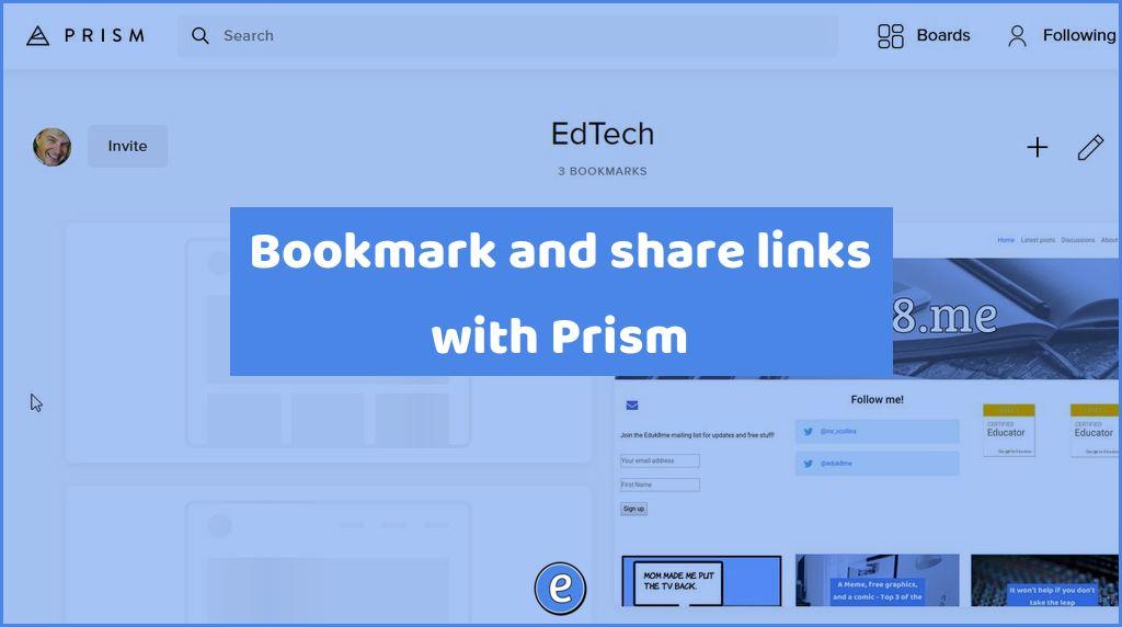 Bookmark and share links with Prism