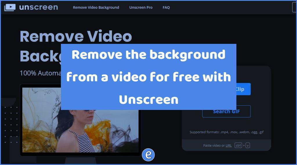 Unscreen Remove Background