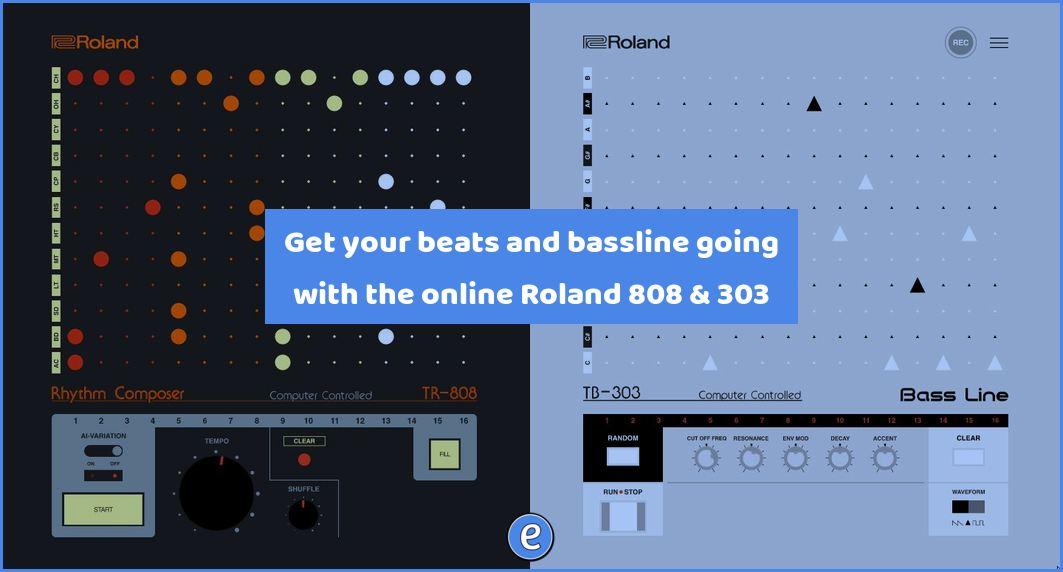 Get your beats and bassline going with the online Roland 808 & 303
