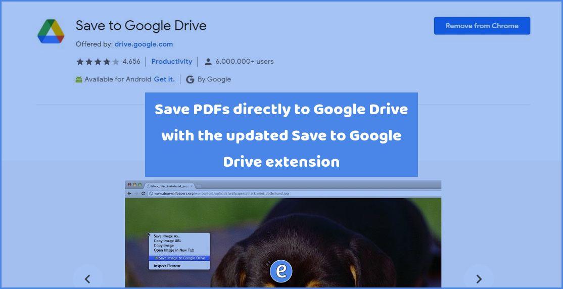 Save PDFs directly to Google Drive with the updated Save to Google Drive extension