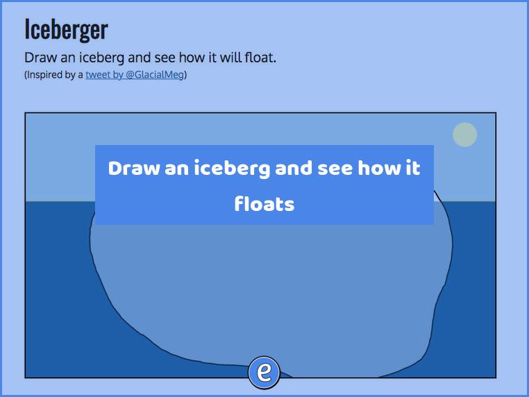 Draw an iceberg and see how it floats