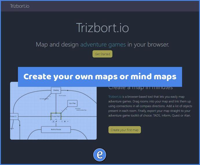 Create your own maps or mind maps