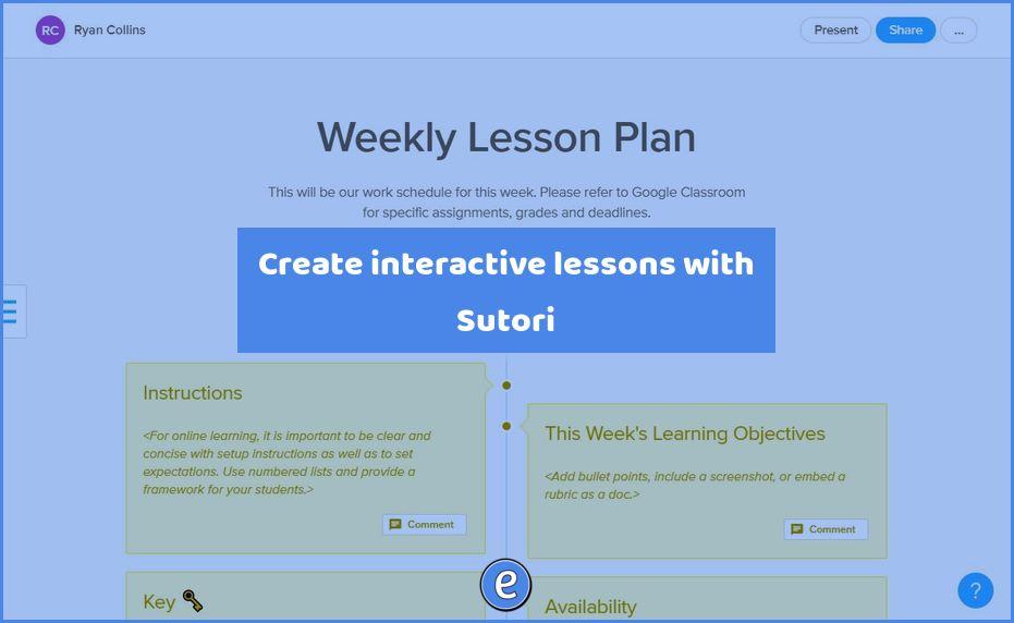 Create interactive lessons with Sutori