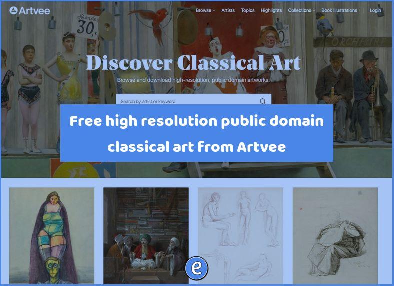 Free high resolution public domain classical art from Artvee