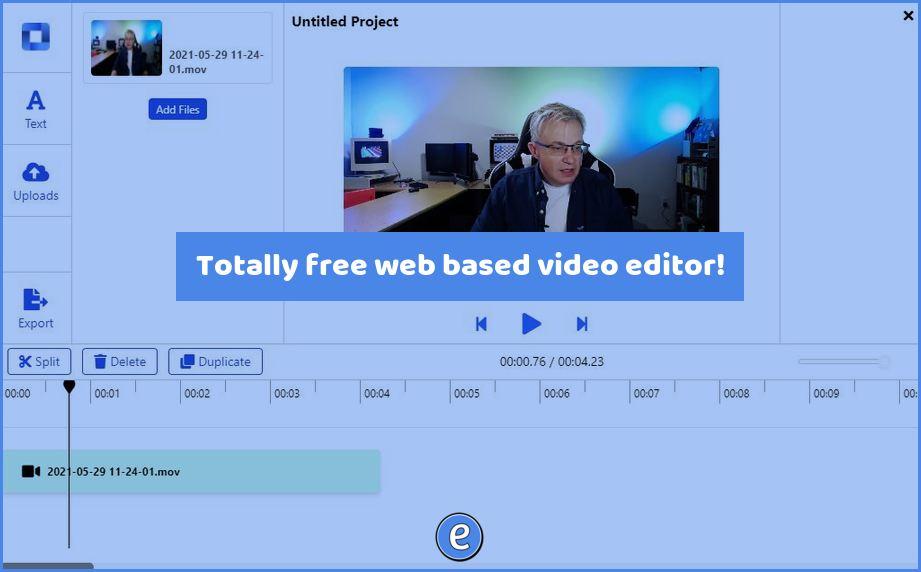 Totally free web based video editor!