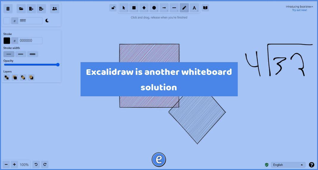 Excalidraw is another whiteboard solution