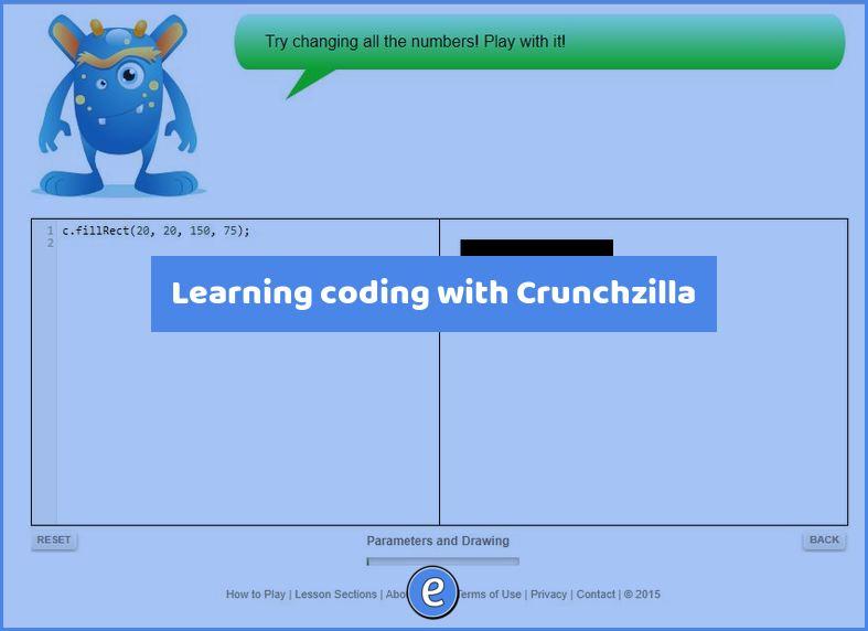 Learning coding with Crunchzilla