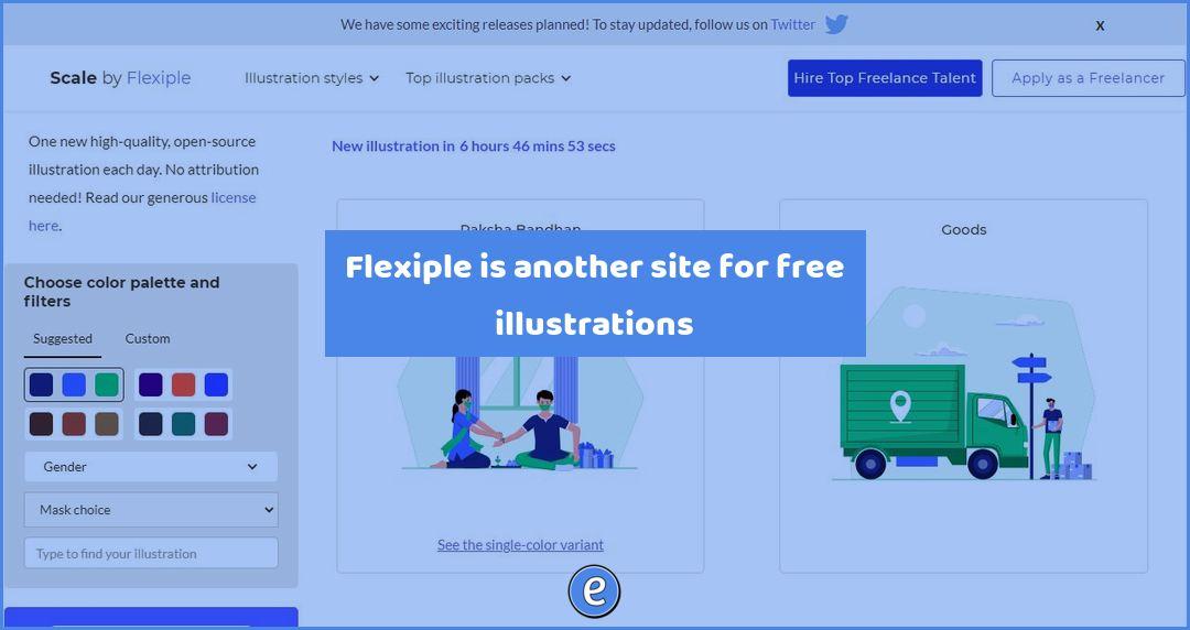 Flexiple is another site for free illustrations