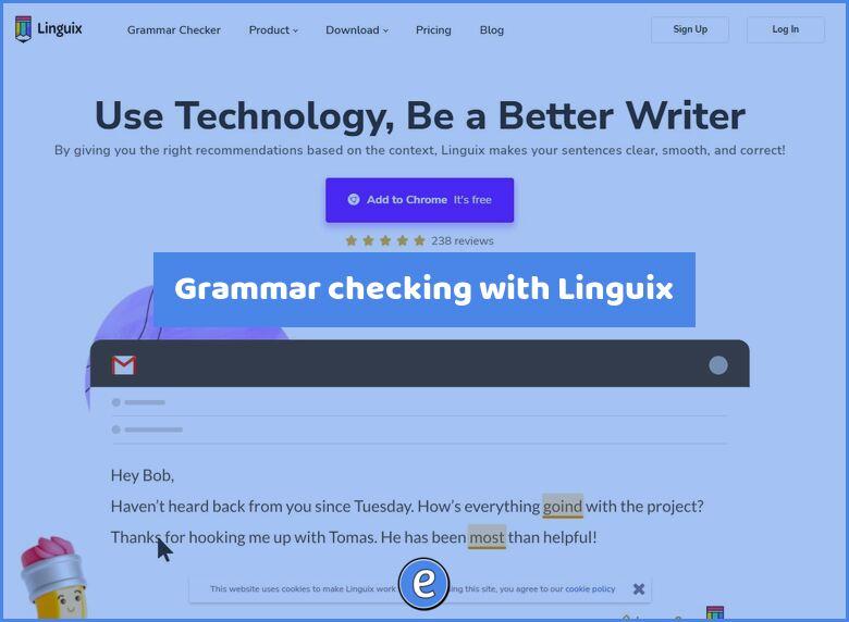 Grammar checking with Linguix