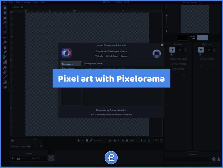 Pixel art with Pixelorama