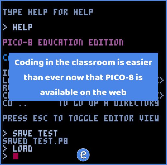 Coding in the classroom is easier than ever now that PICO-8 is available on the web