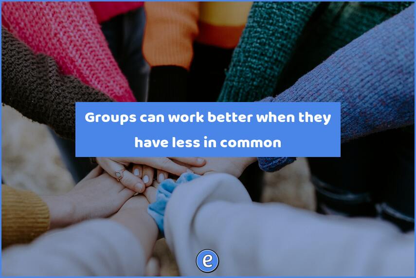 Groups can work better when they have less in common