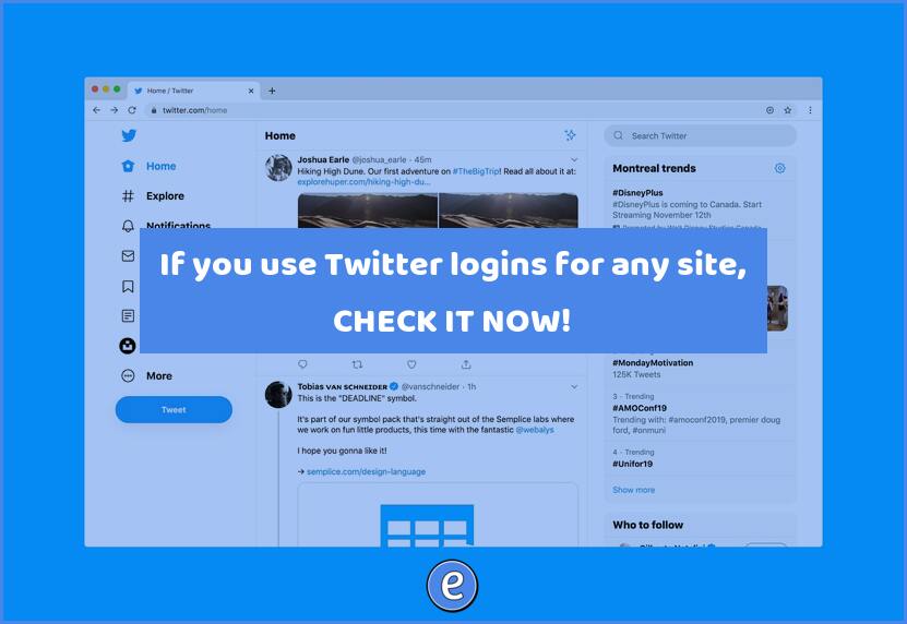 If you use Twitter logins for any site, CHECK IT NOW!